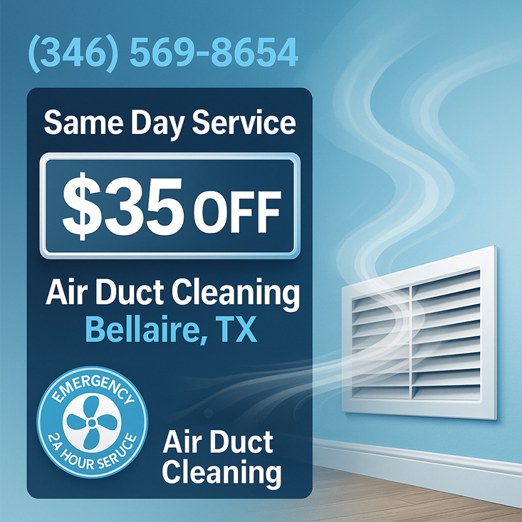  $35 off Off air duct cleaning coupon from Bellaire TX Air Ducts Cleaning   for professional home vent service